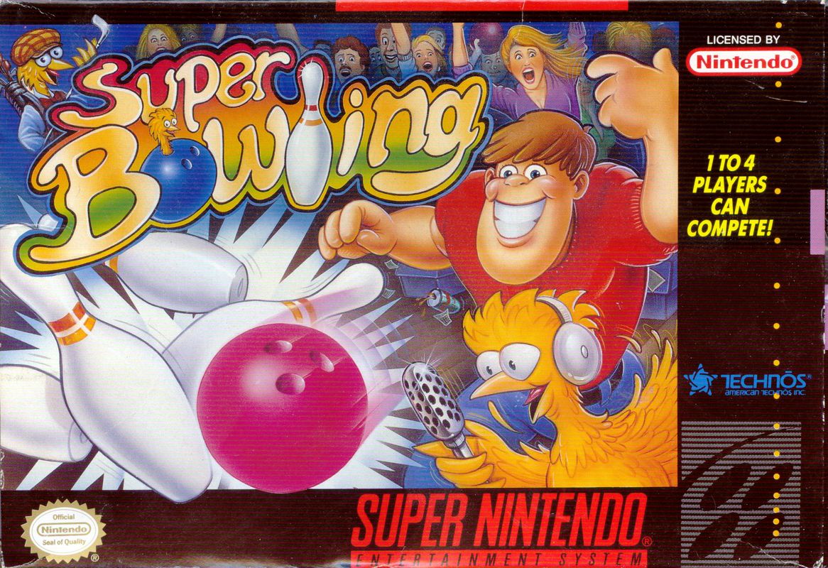 Super Bowling box art for Super Nintendo